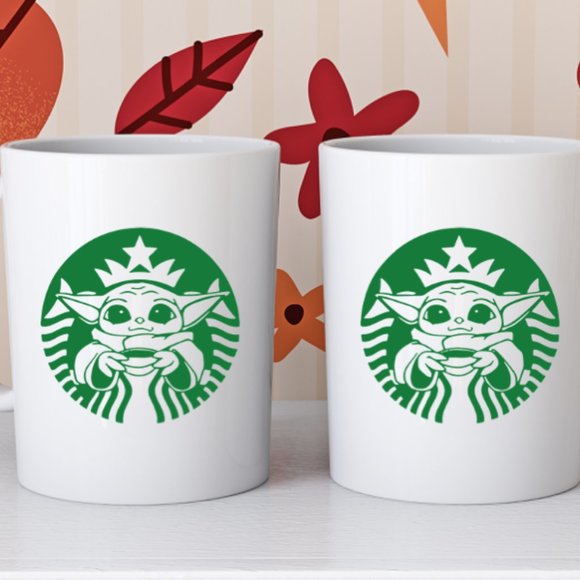 *NEW and HANDMADE* - Baby Yoda Coffee Mug - 11 Ounces Funny Coffee Mug - Picture 1 of 6